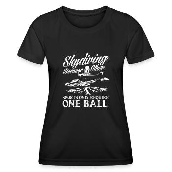 Parachute sports de parachutisme Athlètes - T-shirt sport Femme - noir - Devant - AI Model Female 172 light (172cm)