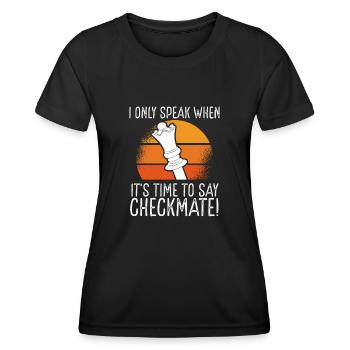 Ich Spreche Nur Schachmatt - Frauen Funktions-T-Shirt - Schwarz - Vorne - AI Model Female 172 light (172cm)