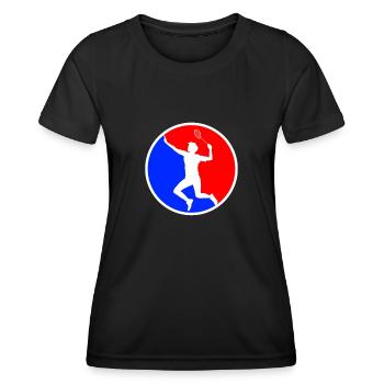 Badminton Logo - T-shirt sport Femme - noir - Devant - AI Model Female 172 light (172cm)