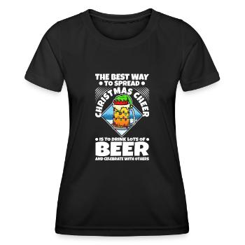 The best way to spread christmas cheer - Women's Functional T-Shirt - black - Front - AI Model Female 172 light (172cm)