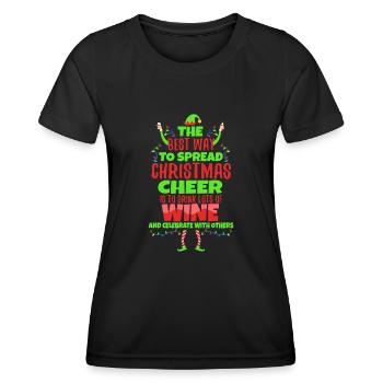 The best way to spread christmas cheer - Women's Functional T-Shirt - black - Front - AI Model Female 172 light (172cm)