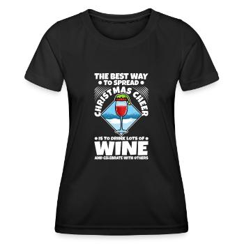 The best way to spread christmas cheer - Women's Functional T-Shirt - black - Front - AI Model Female 172 light (172cm)