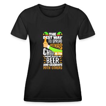 The best way to spread christmas cheer - Women's Functional T-Shirt - black - Front - AI Model Female 172 light (172cm)