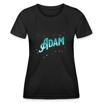 Adam name personalized - Women's Functional T-Shirt - black - Front - AI Model Female 172 light (172cm)