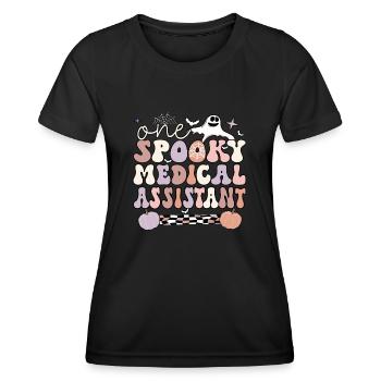 Assistant médical Halloween Med Assistant Cadeaux - T-shirt sport Femme - noir - Devant - AI Model Female 172 light (172cm)