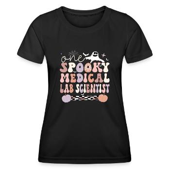 Medical Lab Scientist Halloween Medical Lab Gift - Frauen Funktions-T-Shirt - Schwarz - Vorne - AI Model Female 172 light (172cm)