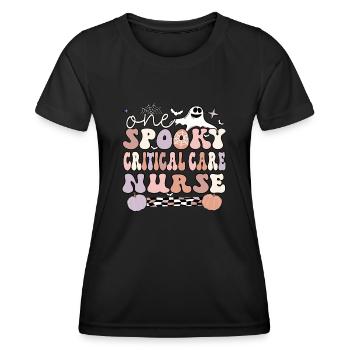 Infirmière en soins intensifs Cadeaux de soins intensifs d’Halloween - T-shirt sport Femme - noir - Devant - AI Model Female 172 light (172cm)