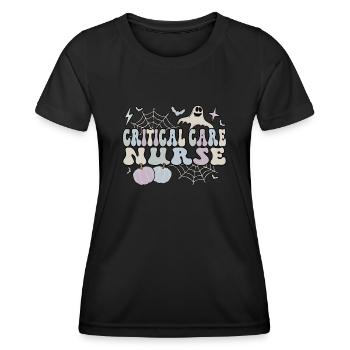 Infirmière en soins intensifs Cadeaux de soins intensifs d’Halloween - T-shirt sport Femme - noir - Devant - AI Model Female 172 light (172cm)