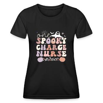 Charge Nurse Halloween Charge Nursing Gifts - Women's Functional T-Shirt - black - Front - AI Model Female 172 light (172cm)