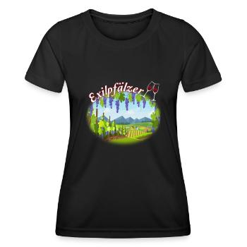 Lustiges Exilpfälzer Pälzer Pfälzer Pfalz Mundart - Frauen Funktions-T-Shirt - Schwarz - Vorne - AI Model Female 172 light (172cm)