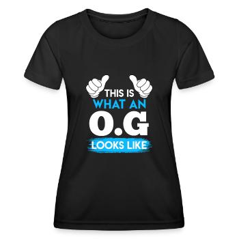 O.G. Oncle Gangster Oncle - T-shirt sport Femme - noir - Devant - AI Model Female 172 light (172cm)
