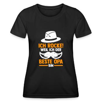 Großvater Großpapa Opi Opa - Frauen Funktions-T-Shirt - Schwarz - Vorne - AI Model Female 172 light (172cm)