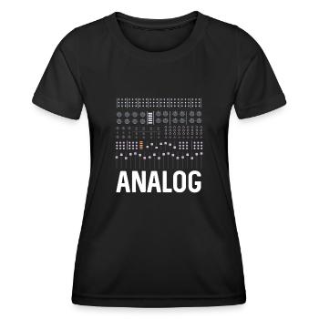 Analoger Synthesizer - Frauen Funktions-T-Shirt - Schwarz - Vorne - AI Model Female 172 light (172cm)