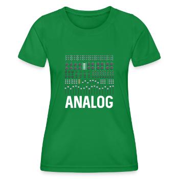 Synthétiseur analogique - T-shirt sport Femme - vert - Devant - AI Model Female 172 dark (172cm)