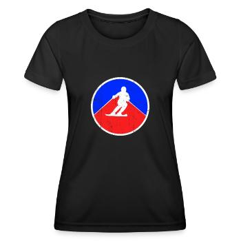 Ski Logo - Women's Functional T-Shirt - black - Front - AI Model Female 172 light (172cm)