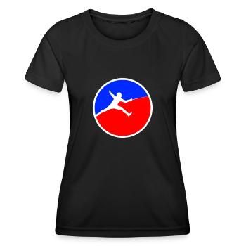 Logo de l’escrime - T-shirt sport Femme - noir - Devant - AI Model Female 172 light (172cm)