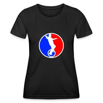 Logo de monocycle - T-shirt sport Femme - noir - Devant - AI Model Female 172 light (172cm)