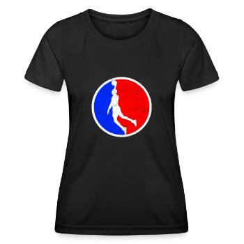 Basketball Logo - Frauen Funktions-T-Shirt - Schwarz - Vorne - AI Model Female 172 light (172cm)