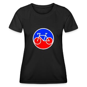 Bicycle Logo - Women's Functional T-Shirt - black - Front - AI Model Female 172 light (172cm)
