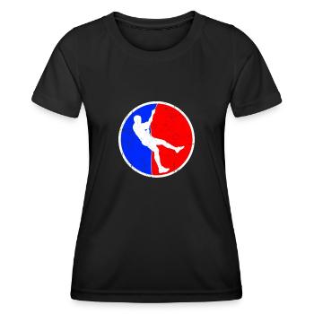 Logo d’escalade - T-shirt sport Femme - noir - Devant - AI Model Female 172 light (172cm)