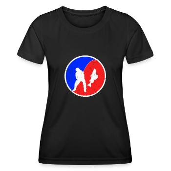Fishing Logo - Women's Functional T-Shirt - black - Front - AI Model Female 172 light (172cm)