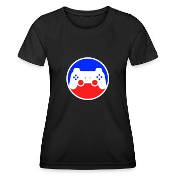 Gaming Logo - Frauen Funktions-T-Shirt - Schwarz - Vorne - AI Model Female 172 light (172cm)