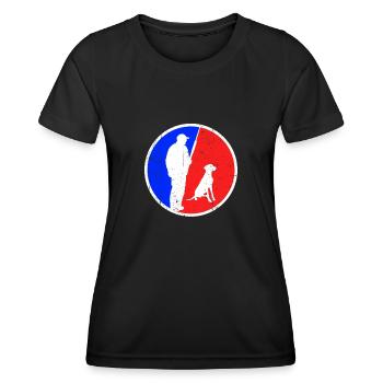Jagd Logo - Frauen Funktions-T-Shirt - Schwarz - Vorne - AI Model Female 172 light (172cm)