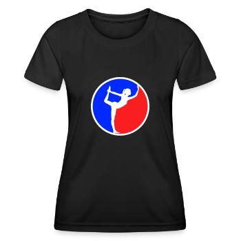 Yoga Logo - T-shirt sport Femme - noir - Devant - AI Model Female 172 light (172cm)