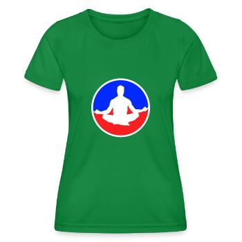 Logo de méditation - T-shirt sport Femme - vert - Devant - AI Model Female 172 dark (172cm)