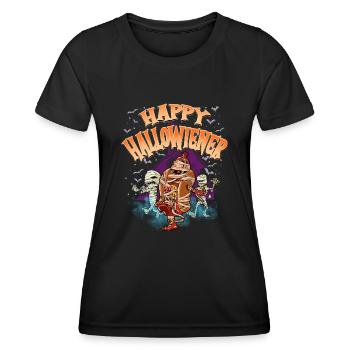 Joyeux Bonjour Maman Viennoise Costume Drôle Viennois - T-shirt sport Femme - noir - Devant - AI Model Female 172 light (172cm)