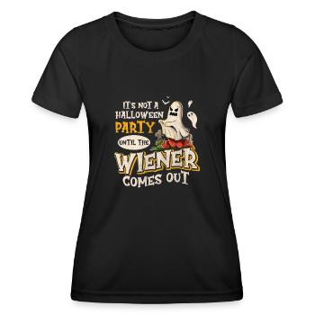 Not A Halloween Party Until The Viennese Comes Out - Women's Functional T-Shirt - black - Front - AI Model Female 172 light (172cm)