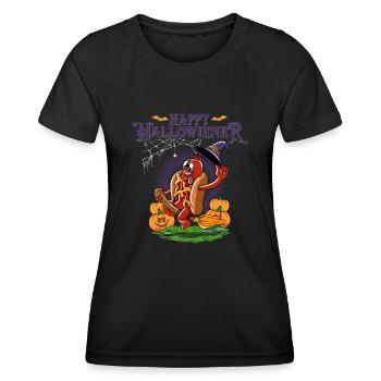 Happy Hello Viennese Costume de Sorcière Drôle de Viennois - T-shirt sport Femme - noir - Devant - AI Model Female 172 light (172cm)
