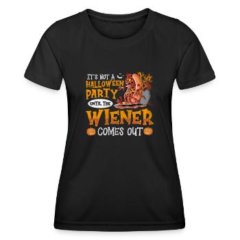 Not A Halloween Party Until The Viennese Comes Out - Women's Functional T-Shirt - black - Front - AI Model Female 172 light (172cm)
