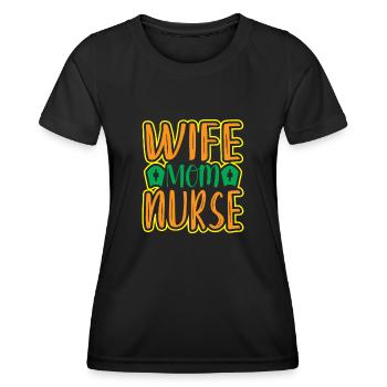 NURSE Nurse - Women's Functional T-Shirt - black - Front - AI Model Female 172 light (172cm)