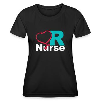 Infirmière en chirurgie - T-shirt sport Femme - noir - Devant - AI Model Female 172 light (172cm)