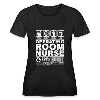 Infirmière en chirurgie - T-shirt sport Femme - noir - Devant - AI Model Female 172 light (172cm)