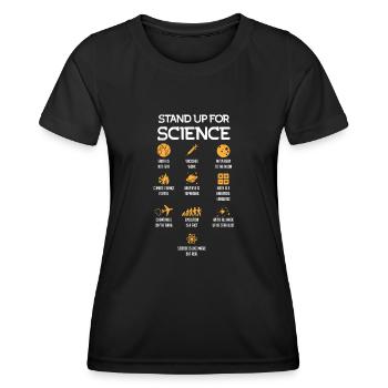 Défendez la science, la science - T-shirt sport Femme - noir - Devant - AI Model Female 172 light (172cm)