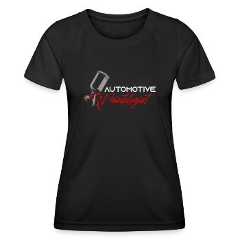 Peintre automobile, Peintreologue Peintre automobile - T-shirt sport Femme - noir - Devant - AI Model Female 172 light (172cm)