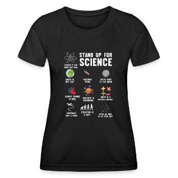 Défendez la science, la science - T-shirt sport Femme - noir - Devant - AI Model Female 172 light (172cm)