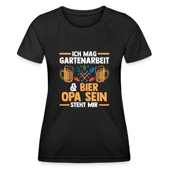 Großvater Großpapa Opi Garten Gartenarbeit Opa - Frauen Funktions-T-Shirt - Schwarz - Vorne - AI Model Female 172 light (172cm)