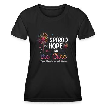 Fight cancer in all colors - Women's Functional T-Shirt - black - Front - AI Model Female 172 light (172cm)