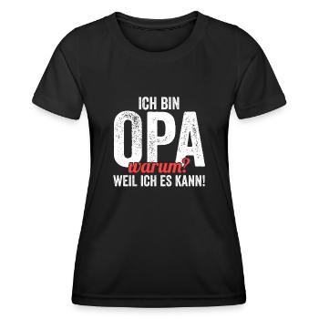 Großvater Großpapa Opi Opa - Frauen Funktions-T-Shirt - Schwarz - Vorne - AI Model Female 172 light (172cm)