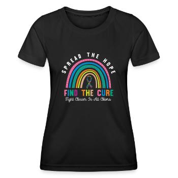 Fight cancer in all colors - Women's Functional T-Shirt - black - Front - AI Model Female 172 light (172cm)