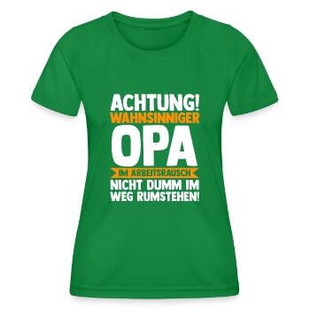 Großvater Großpapa Opi Opa - Frauen Funktions-T-Shirt - Kelly Green - Vorne - AI Model Female 172 dark (172cm)