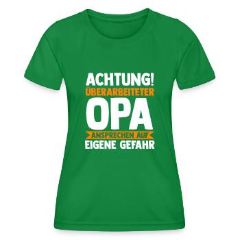 Großvater Großpapa Opi Opa - Frauen Funktions-T-Shirt - Kelly Green - Vorne - AI Model Female 172 dark (172cm)