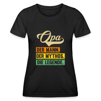 Großvater Großpapa Opi Opa - Frauen Funktions-T-Shirt - Schwarz - Vorne - AI Model Female 172 light (172cm)