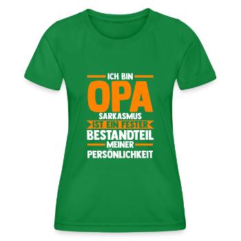 Großvater Großpapa Opi Opa - Frauen Funktions-T-Shirt - Kelly Green - Vorne - AI Model Female 172 dark (172cm)