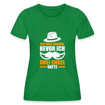 Großvater Großpapa Opi Opa - Frauen Funktions-T-Shirt - Kelly Green - Vorne - AI Model Female 172 dark (172cm)