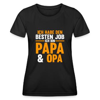 Großvater Großpapa Opi Opa - Frauen Funktions-T-Shirt - Schwarz - Vorne - AI Model Female 172 light (172cm)