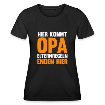 Großvater Großpapa Opi Opa - Frauen Funktions-T-Shirt - Schwarz - Vorne - AI Model Female 172 light (172cm)